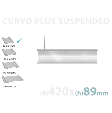 CURVO Hngande skylt, instick 89x420mm