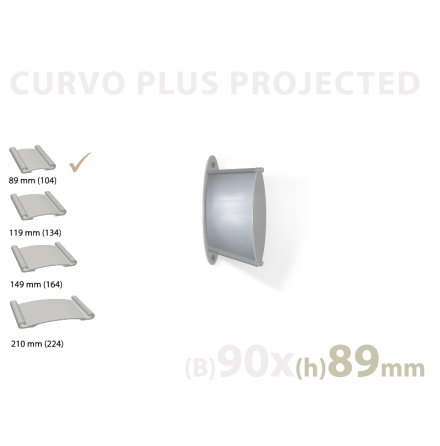 CURVO flaggskylt, instick 89x90mm       