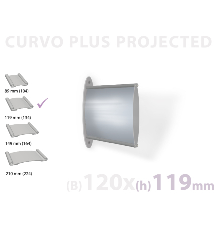 CURVO flaggskylt, instick 119x120mm