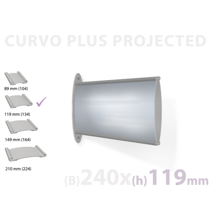 CURVO flaggskylt, instick 119x240mm 