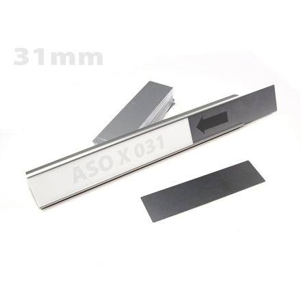 Slider i 0,5 mm anodiserad aluminium 