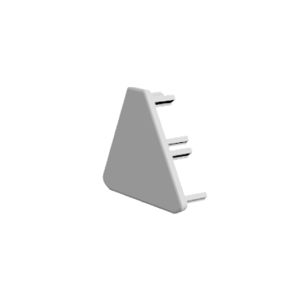 TRIANGULAR ENDCAP, 62mm, GREY