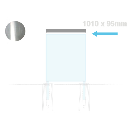 Plan Topplatta, H-profil, 1010 x 95 mm, mill Finish