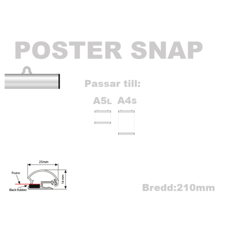 POSTER SNAP, bredd 210mm