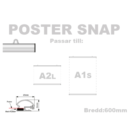 POSTER SNAP, bredd 600mm