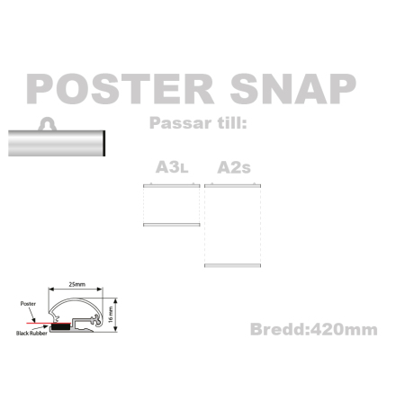 POSTER SNAP, bredd 420mm