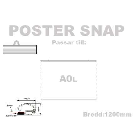 POSTER SNAP, bredd 1200mm