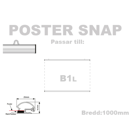 POSTER SNAP, bredd 1000mm