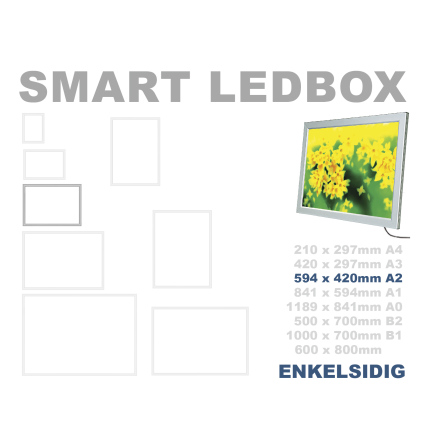 SMART LEDBOX, enkelsidig. A2, 594 x 420mm
