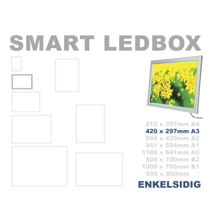 SMART LEDBOX, enkelsidig. A3, 420 x 297mm