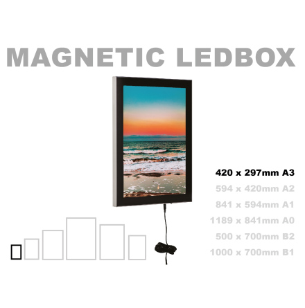 MAGNETIC LEDBOX. A3, 420 x 297mm