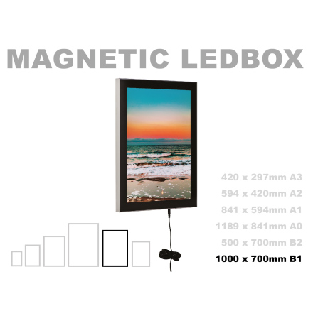 MAGNETIC LEDBOX. B1, 1000 x 700mm.