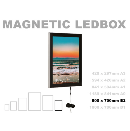 MAGNETIC LEDBOX. B2, 500 x 700mm
