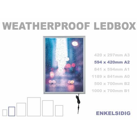 WEATHERPROOF LEDBOX. A2, 594 x 420mm.