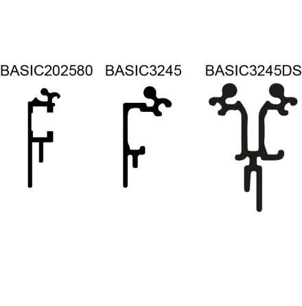 Clic Basic Profile 32/45, innre del till dubbelsidig till Clicprofil