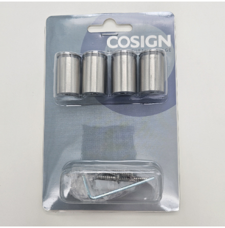 � 18mm, 25mm thin head standoff for 2-12mm panel Inox, antal/blister, 4