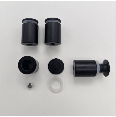 15mm Thin head standoff for 2-7mm panel Aluminium Black, blister with 4 pc