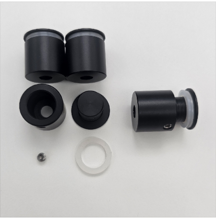 � 18mm, 25mm thin head standoff for 2-12mm panel Aluminium black anodized, antal/blister, 4