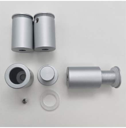 � 18mm, 25mm thin head standoff for 2-12mm panel Aluminium natural anodized, antal/blister, 4