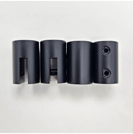 � 12mm, mini suspension clamp for up to 3mm panel Aluminium black anodized, antal/blister, 4