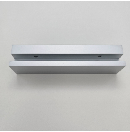 Wall mounted sign support, 120mm long, for up to 8mm panel Aluminium natural anodized