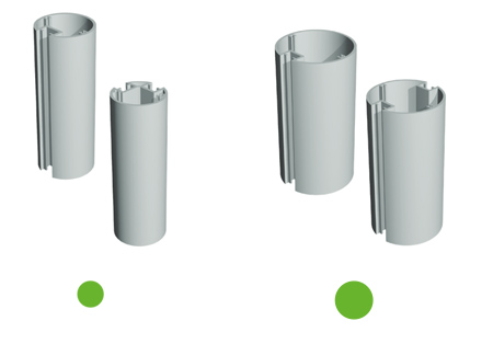 Module Plus Outdoor stolpskylt med runda stolpar